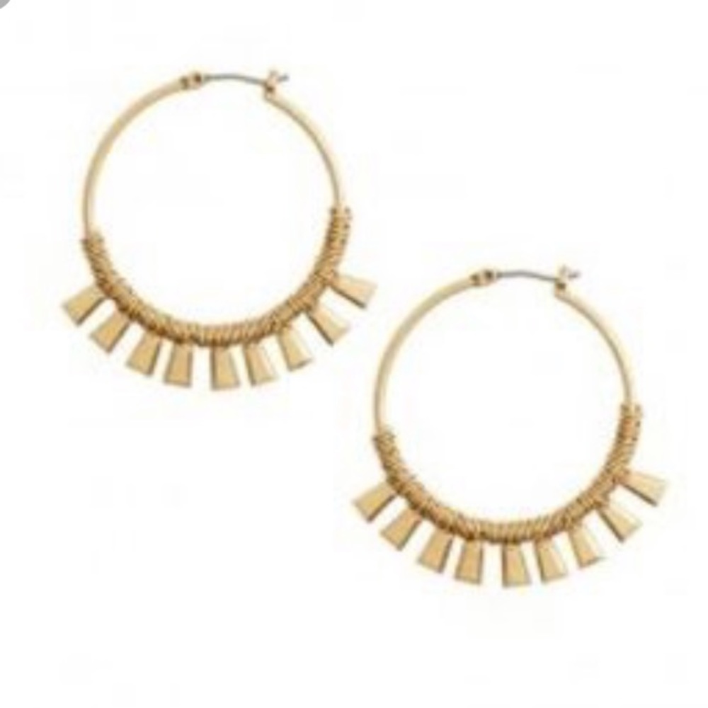 Stella and Dot Gold Hoop Earrings